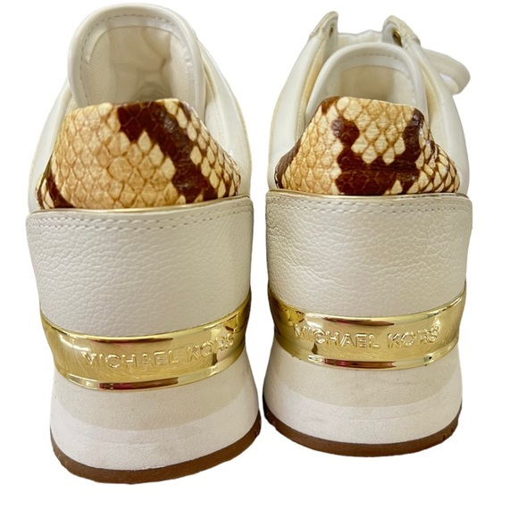 Michael Kors camel Georgie Mixed Media Women Trainer Sneakers Size 6M - Picture 9 of 12